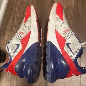 Nike Air Max 270 Red and Blue Athletic Shoes
